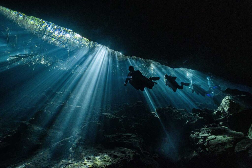cenote eden beautiful sunrays